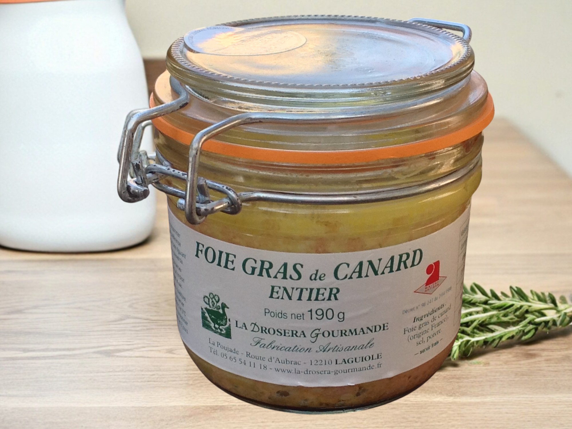 Foie gras de canard entier 190g pour 4 ou 5 personnes