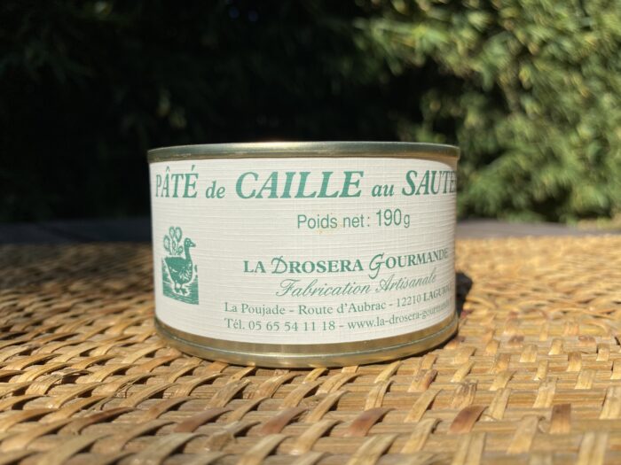 Pâté de caille au Sauternes 190 g pour 4 personnes
