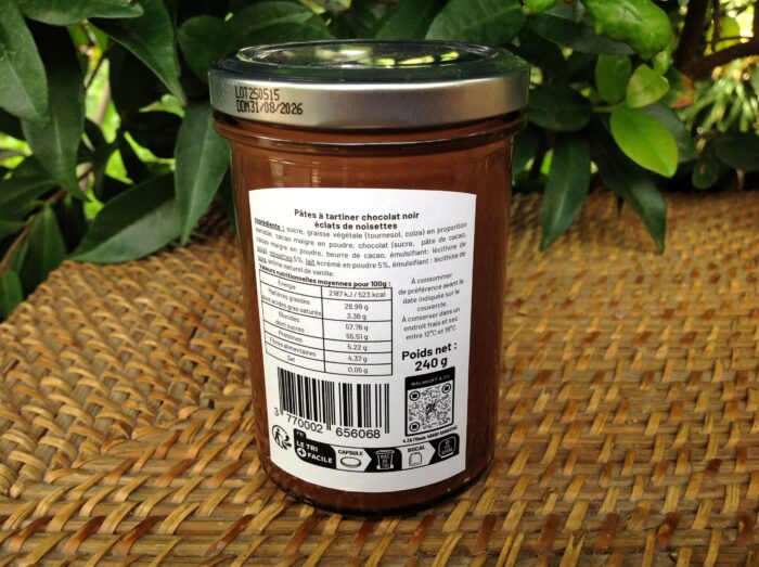 Pâte à tartiner chocolat noir noisettes – Image 2