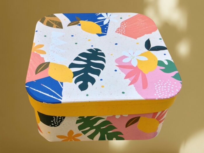 Coffret carton carré "feuillages & agrumes" – Image 2