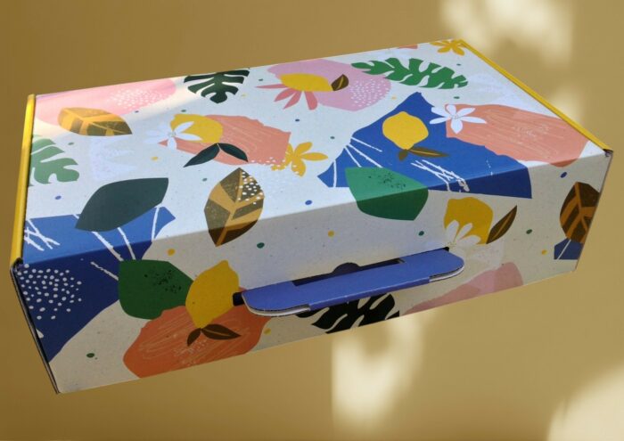 Coffret version valisette carton "feuillages & agrumes"